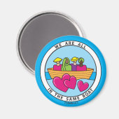 Wir sind alle im selben Boot 1_Round Magnet 2.25" (Vorderseite/Rückseite)
