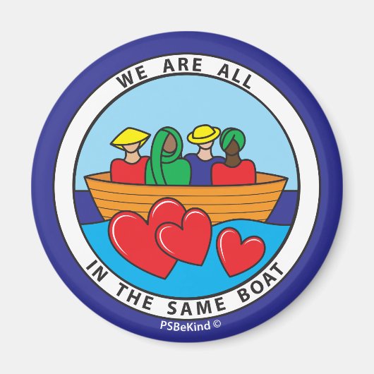 Wir sind alle im selben Boot 2_Round Magnet 2.25" (Vorne)