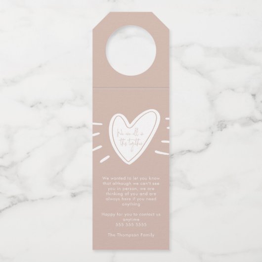 Wir sind alle in diesem gemeinsamen Akt der Freund Flaschenanhänger (Vorderseite)