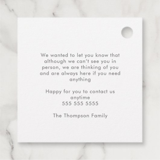 Wir sind alle in diesem gemeinsamen Akt des Herzen Geschenkanhänger (Rückseite)