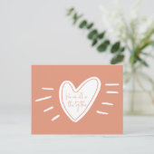 Wir sind alle in diesem gemeinsamen Akt des Herzen Postkarte (Stehend Vorderseite)