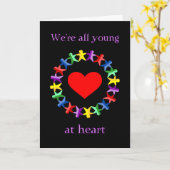 Wir sind alle jung im Herzen, selbst du alte Furz! Karte (Gelbe Blume)