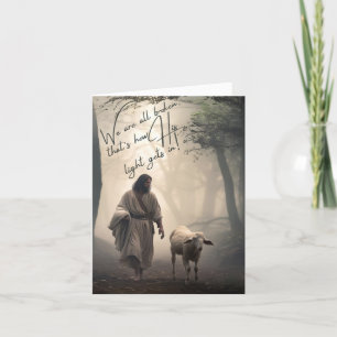 Wir sind alle kaputt, so kommt sein Licht hinein Feiertagskarte