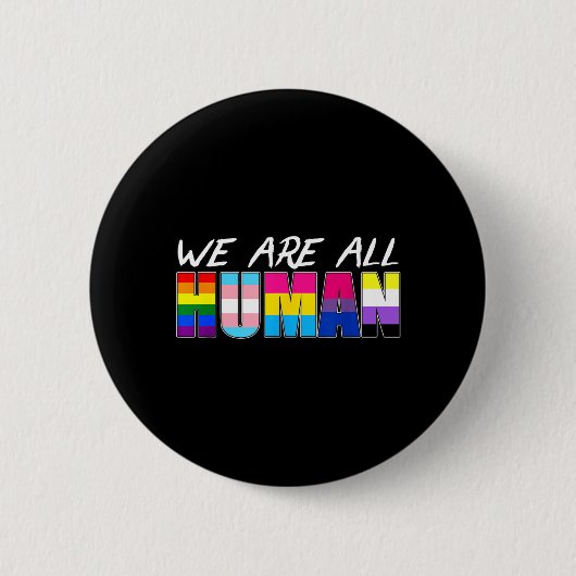 Wir sind alle menschlich LGBT Button (Vorderseite)