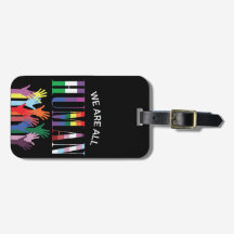 Wir sind alle menschliche farbenfrohe Hände