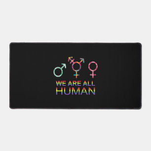 Wir sind alle menschliche LGBT-Geschlechtssymbole Schreibtischunterlage