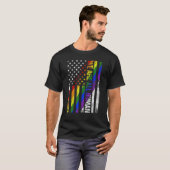 Wir sind alle menschliche USA Flag Proud LGBT Rain T-Shirt (Vorne ganz)