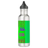 Wir sind alle Roboter grün mit den Botschaftswörte Edelstahlflasche (Rechts)