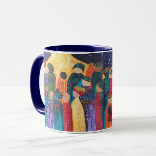 "Wir sind alle schön" Getränke-Tasse Tasse (Vorderseite Links)