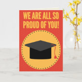 Wir sind alle so stolz auf den Abschluss Karte (Gelbe Blume)