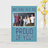 Wir sind alle so stolz auf den Foto Abschluss Card Karte (Gelbe Blume)