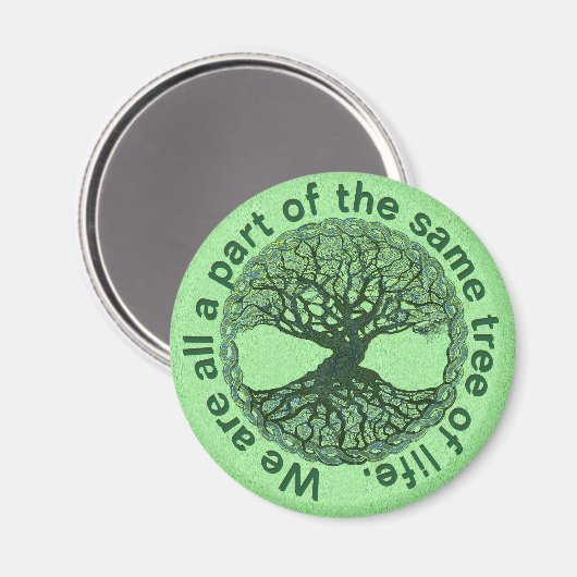 Wir sind alle Teil des Baumes des Lebens Magnet (Vorderseite/Rückseite)