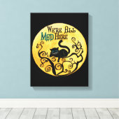 Wir sind alle tot - Cheshire Cat Leinwanddruck (Insitu (Holzboden))