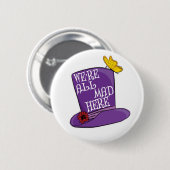 Wir sind alle tot - Mad Hatter Hat Button (Vorne & Hinten)