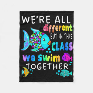 Wir sind alle unterschiedlich, aber wir schwimmen fleecedecke