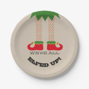 Wir sind alle verelft! Lustige Weihnachtsfeier Pappteller