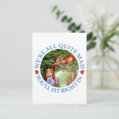 Wir sind alle verrückt, du wirst genau hineinpasse postkarte (Stehend Vorderseite)