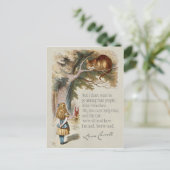 Wir sind alle verrückt hier Alice Cheshire Cat CC0 Postkarte (Stehend Vorderseite)