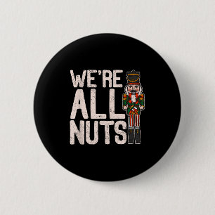 Wir sind alle verrückte lustige Weihnachts-Soldat Button