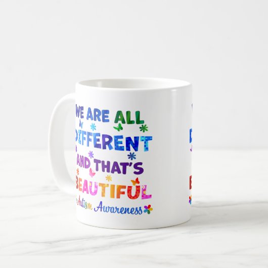 Wir sind alle verschieden kaffeetasse (Vorderseite Links)