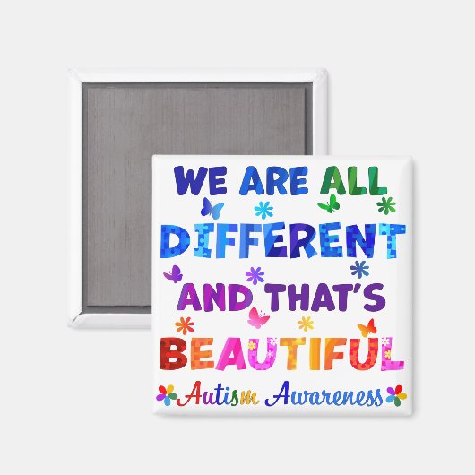 Wir sind alle verschieden magnet (Vorderseite/Rückseite)