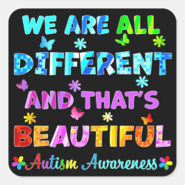 Wir sind alle verschieden quadratischer aufkleber