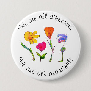 Wir sind alle verschieden und schön Diversity Flo Button