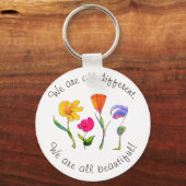 Wir sind alle verschieden und schön Diversity flor Schlüsselanhänger (Vorderseite)