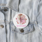 Wir sind alle wunderbar – Florale Wasserfarben-Fra Button (Beispiel)