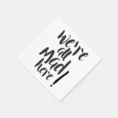 Wir sind alle wütend hier - schwarz serviette (Ecke)