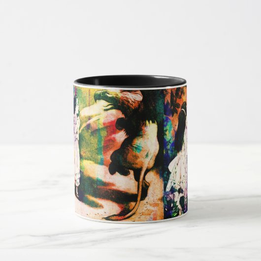 Wir sind alle wütende hier Alice im Wunderland Tasse (Zentrum)