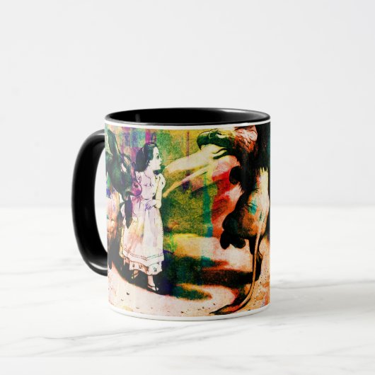 Wir sind alle wütende hier Alice im Wunderland Tasse (Vorderseite Links)