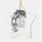 Wir sind alle wütende hier - Cheshire-Katze Keramik Ornament (Links)