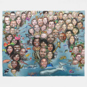 Wir sind alle zusammen drin fleecedecke (Vorderseite (Horizontal))