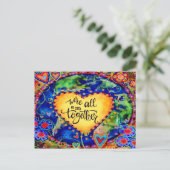 "Wir sind alle zusammen" Inspirivity Postkarte (Stehend Vorderseite)