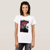 Wir sind allein mit Blume-Collage T-Shirt (Vorne ganz)