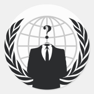 Wir sind anonym runder aufkleber