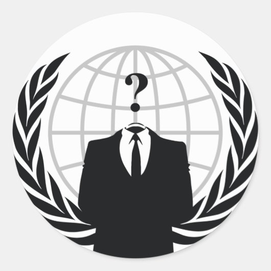 Wir sind anonym runder aufkleber (Vorderseite)