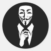 Wir sind anonym runder aufkleber (Vorderseite)