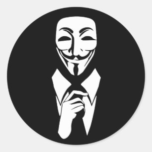 Wir sind anonym runder aufkleber