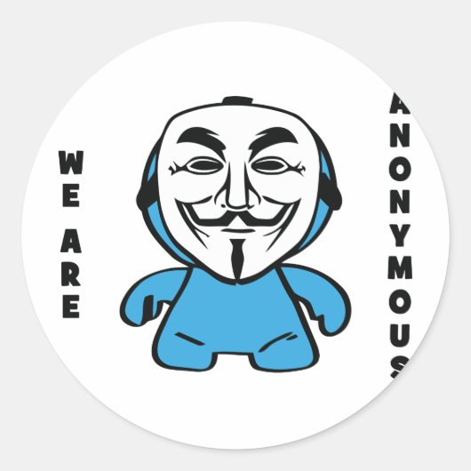 Wir sind anonym runder aufkleber (Vorderseite)