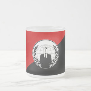 Wir sind anonyme Anarchisten-Flagge Mattglastasse