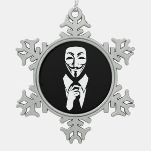Wir sind anonyml schneeflocken Zinn-Ornament