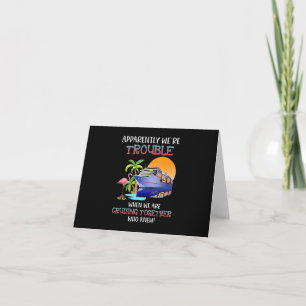 Wir sind Ärger, wenn wir mit Flamingo cruisen Karte