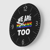 Wir sind auch Menschen Große Wanduhr (Winkel)