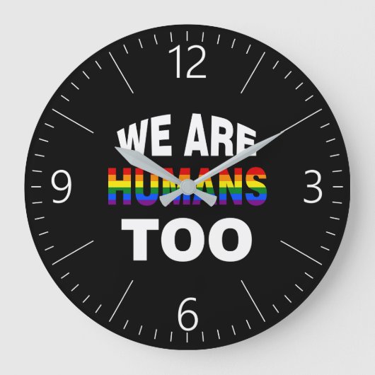 Wir sind auch Menschen Große Wanduhr (Vorderseite)