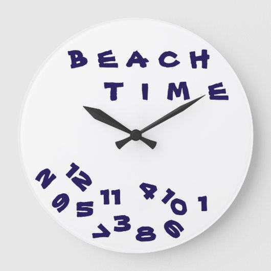 "WIR SIND AUF ***BEACH TIME*** MIT DIESEM COOLEN C GROßE WANDUHR (Vorderseite)