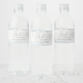 Wir sind auf Cloud 9 Baby Duwer Gevor Wasserflaschenetikett
