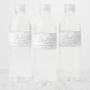 Wir sind auf Cloud 9 Baby Duwer Gevor Wasserflaschenetikett