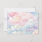 Wir sind auf Cloud 9 Babydusche Dankeskarte (Rückseite)